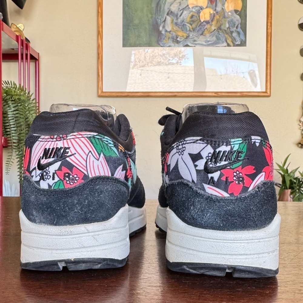 Nike Air Max 1 Aloha Sneakers 528898-003 Black Colorful Suede RARE | US 7.5 - Picture 6 of 11